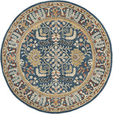 Antiquity Collection Handmade Traditional Oriental Premium Wool Area Rug Dark Blue / Multi