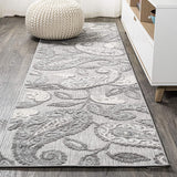 Julien Paisley High-Low Soft Area Rug Indoor Blue/Light Gray