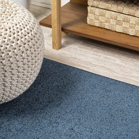 Haze Solid Low-Pile Red Soft Area Rug