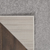Essentials Solid Contemporary Silver Grey Area Rug