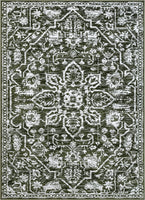 Dazzle DISA Vintage Medallion Green Soft Area Rug nomaan