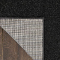 Solid Contemporary Black Indoor/Outdoor Area Rug