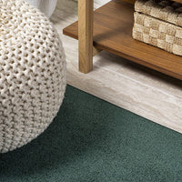 Haze Solid Low-Pile Red Soft Area Rug