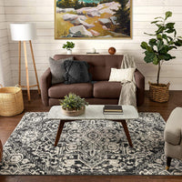 Carpi Grey Oriental Medallion Area Rug