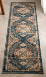 Marda Blue Tribal Medallion Area Rug