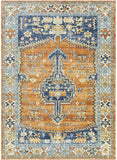 Darya Outdoor Medallion Soft Area Rug Orange/Navy