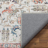 Argonne Grey Machine Washable Vintage Distressed Soft Area Rug