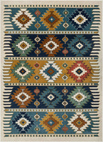 Noble Blue Southwestern Medallion Soft Rug