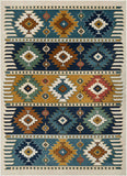Noble Blue Southwestern Medallion Soft Rug