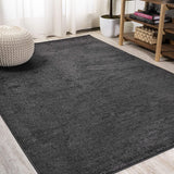 Haze Solid Low-Pile Red Soft Area Rug