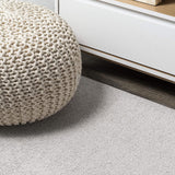 Haze Solid Low-Pile Red Soft Area Rug