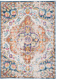 Vintage Distressed Medallion Soft Multi-color Area Rug