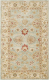 Handmade Traditional Oriental Premium Soft Wool Area Rug, Grey Blue / Beige