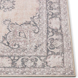 Mareva Machine Washable Beige Vintage Oriental Medallion Area Rug