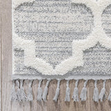 Vera Cream | Moroccan Lattice High-Lo Textured | Area Rug
