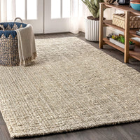 JONATHAN Y Pata Hand Woven Chunky Jute Light Ivory
