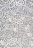 Julien Paisley High-Low Soft Area Rug Indoor Blue/Light Gray
