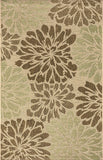 Zinnia Modern Floral Textured Weave Indoor/Outdoor Area Rug Navy/Aqua
