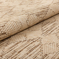 Sturl Beige Indoor/Outdoor Flat Weave Pile Nordic Diamond Pattern Rug