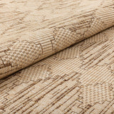 Sturl Beige Indoor/Outdoor Flat Weave Pile Nordic Diamond Pattern Rug