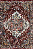 Samra Brick Red Transitional Soft Area Rug