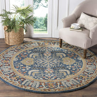 Antiquity Collection Handmade Traditional Oriental Premium Wool Area Rug Dark Blue / Multi