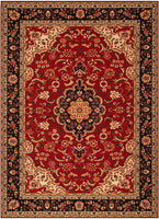 Eugene Red Oriental Medallion Non-Slip Rubber Backed Runner Rug