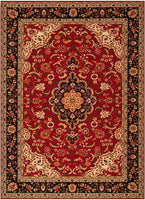 Eugene Red Oriental Medallion Non-Slip Rubber Backed Runner Rug