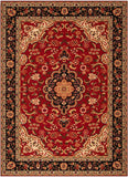 Eugene Red Oriental Medallion Non-Slip Rubber Backed Runner Rug