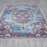 Rixos Medallion Vintage Area Rug, Blue
