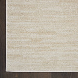 Solid Contemporary Ivory Beige Indoor/Outdoor Area Rug