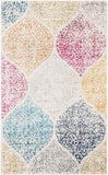 Geometric Trellis Distressed Cream/Yellow  Soft Area Rug