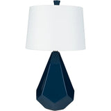 Abraham 27 in. Blue Modern Table Lamp