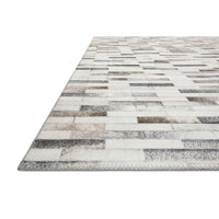 Davide Printed Faux Cowhide Area Rug - Ivory/ Grey