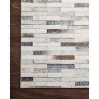 Davide Printed Faux Cowhide Area Rug - Ivory/ Grey