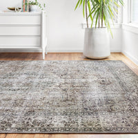 Isabelle Traditional Vintage Border Printed Area Rug