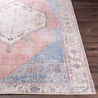 Persian Medallion Printed Machine Washable Area Soft Rug