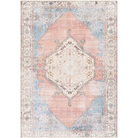 Persian Medallion Printed Machine Washable Area Soft Rug