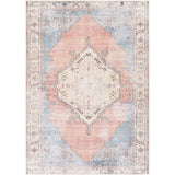 Persian Medallion Printed Machine Washable Area Soft Rug
