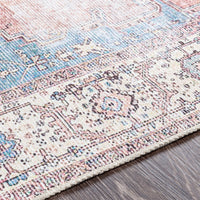 Persian Medallion Printed Machine Washable Area Soft Rug