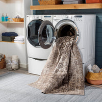 Machine Washable Traditional Diamond Area Soft Rug