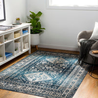 Machine Washable Traditional Diamond Area Soft Rug