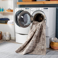 Machine Washable Traditional Diamond Area Soft Rug
