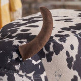 Cow Shape Velvet Ottoman