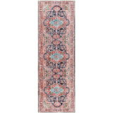 Traditional Medallion Machine Washable Area Soft Rug