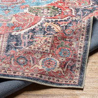 Traditional Medallion Machine Washable Area Soft Rug