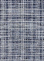 Boer Blue Geometric Lines Pattern Area Rug