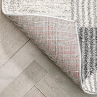 Lisbon Lujo Mid-Century Modern Geometric Grey Area rug