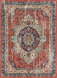 Alice Red Traditional Medallion Area Rug
