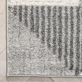 Lisbon Lujo Mid-Century Modern Geometric Grey Area rug